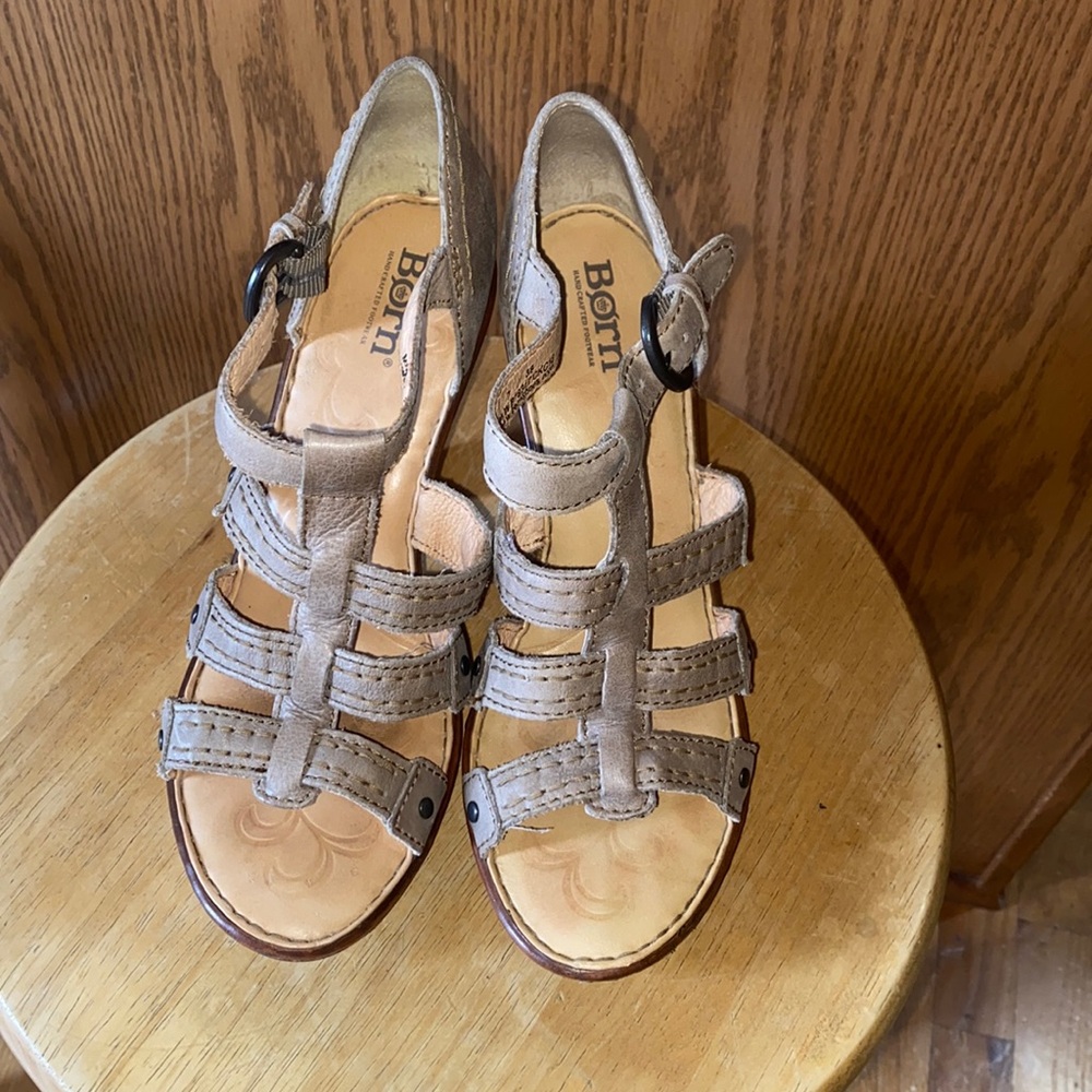 Born Tan Strappy Sandals